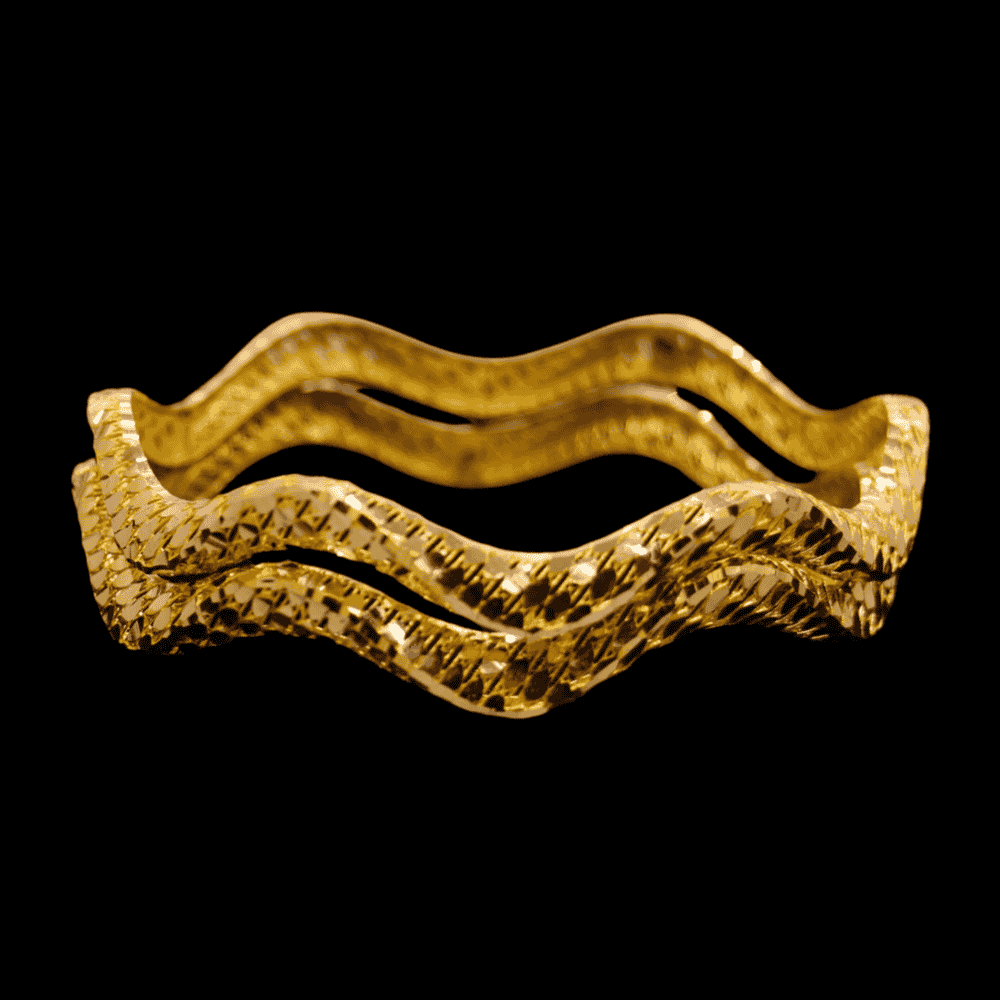 21K Gold Bangle Set (L)